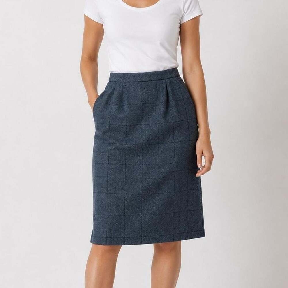 Women's Blue and Grey Skirt
